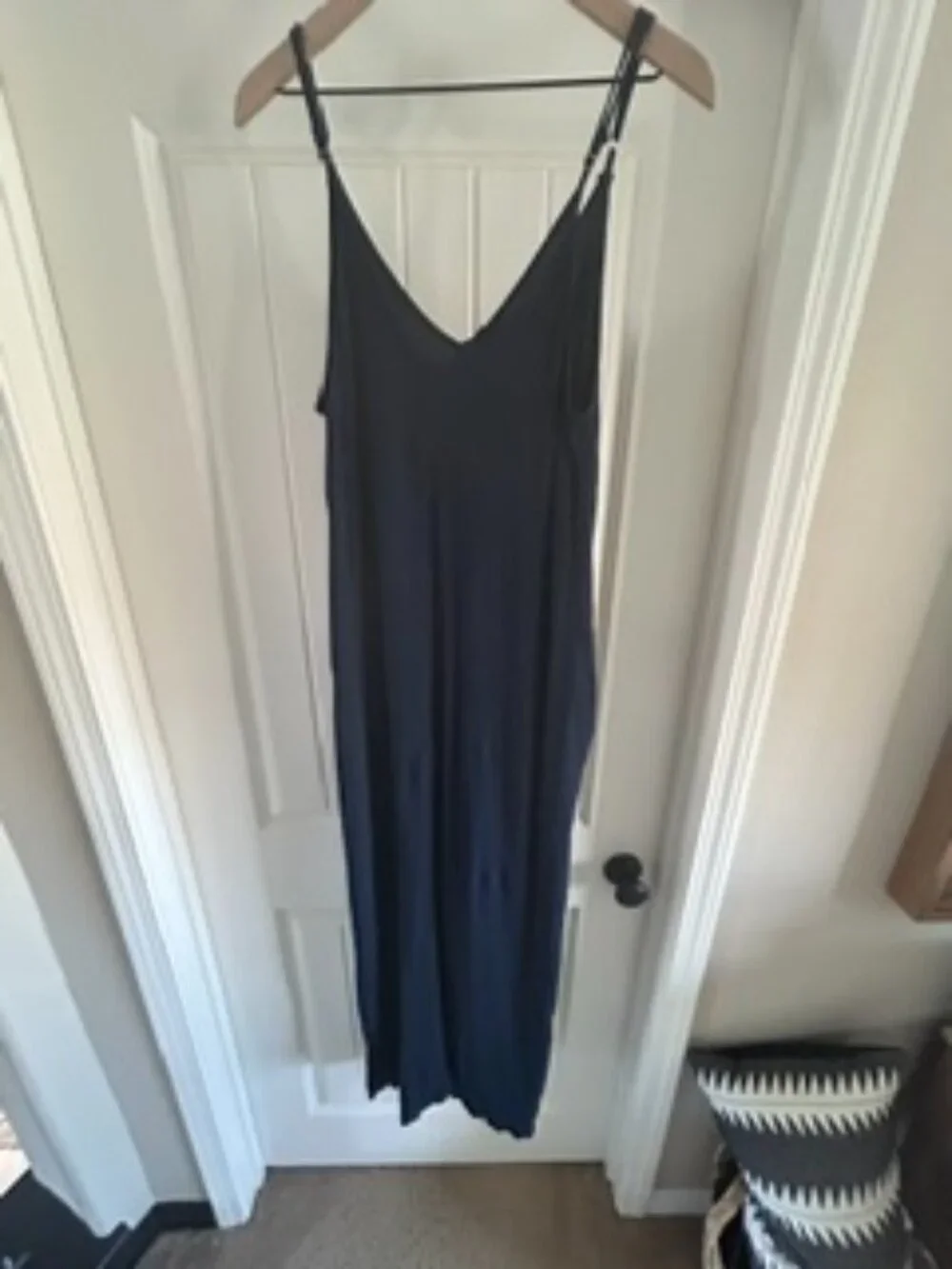Navy Blue Spaghetti Strap Maxi Dress - Picture 3 of 3
